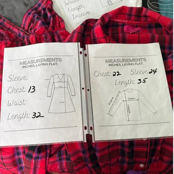 Victorias Secret 2pc M Flannel Babydoll Dress & Night Shirt Lounge‎ Leisure Y2K - Picture 11 of 11